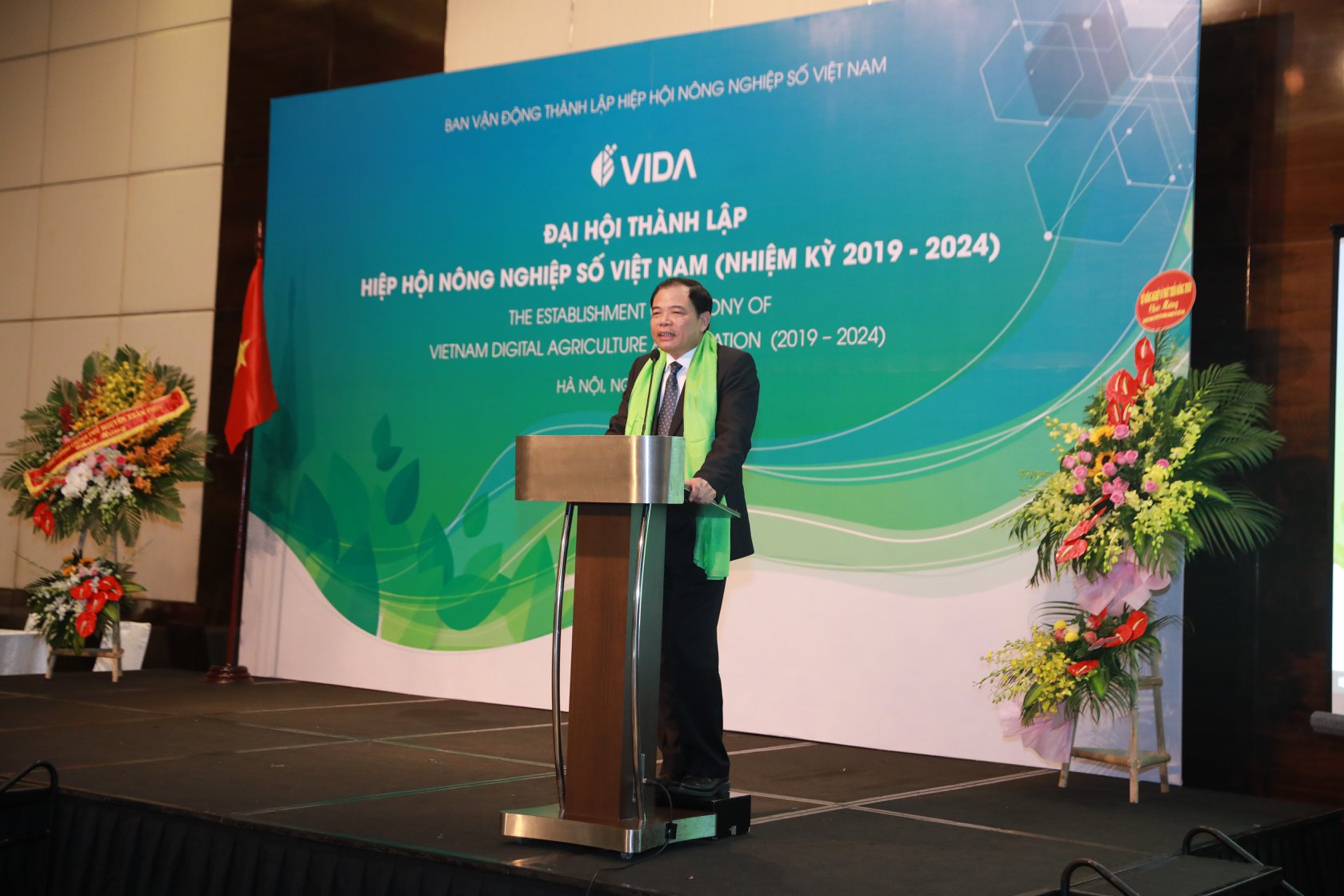 Bộ trưởng Bộ Nông nghiệp và Phát triển nông thôn Nguyễn Xuân Cường phát biểu tại Đại hội
