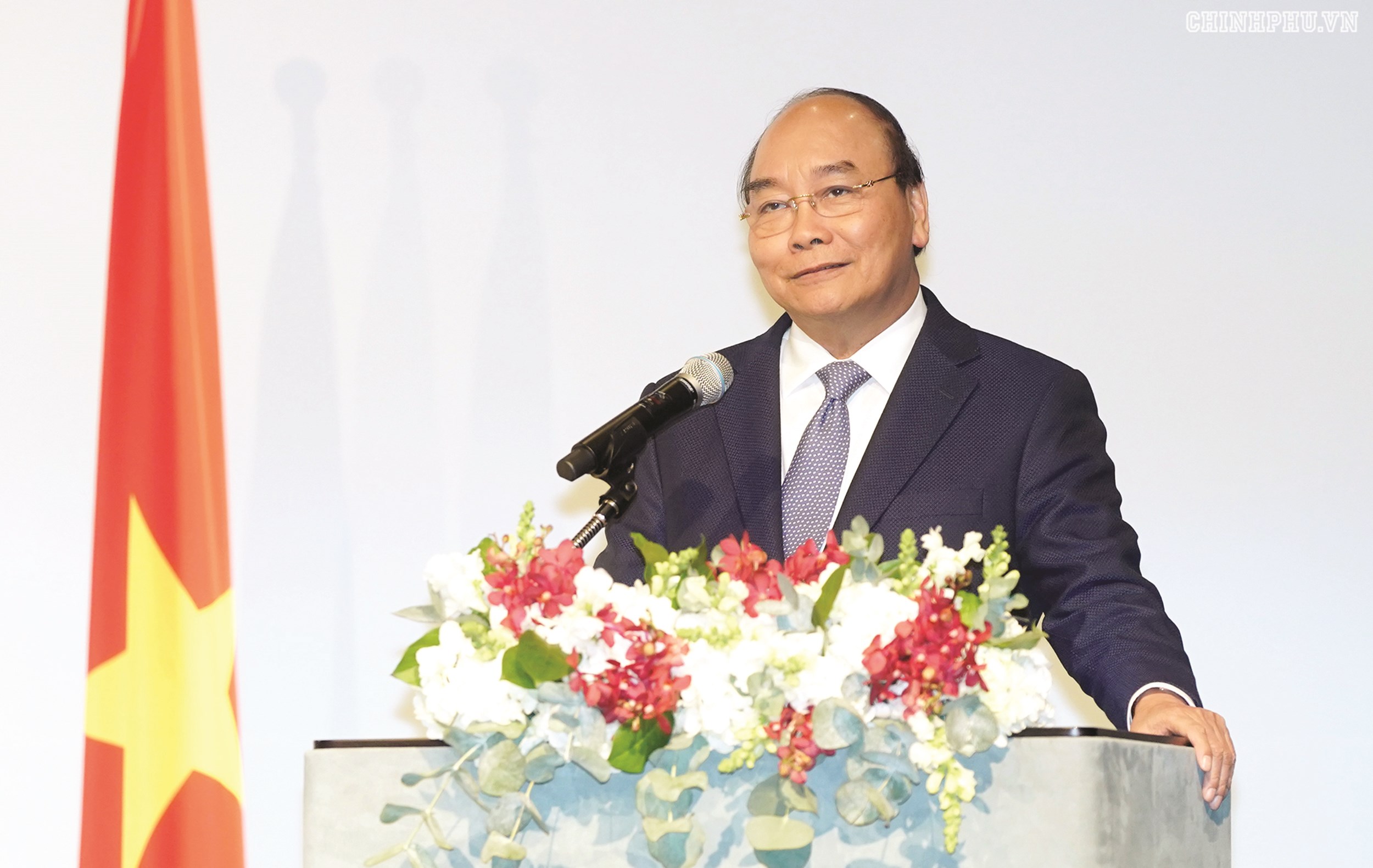 Thủ tướng Nguyễn Xuân Phúc phát biểu tại Diễn đàn - Ảnh: VGP/Quang Hiếu