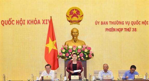 Chủ tịch Quốc hội Nguyễn Thị Kim Ngân phát biểu khai mạc. Ảnh: Quang Khánh.