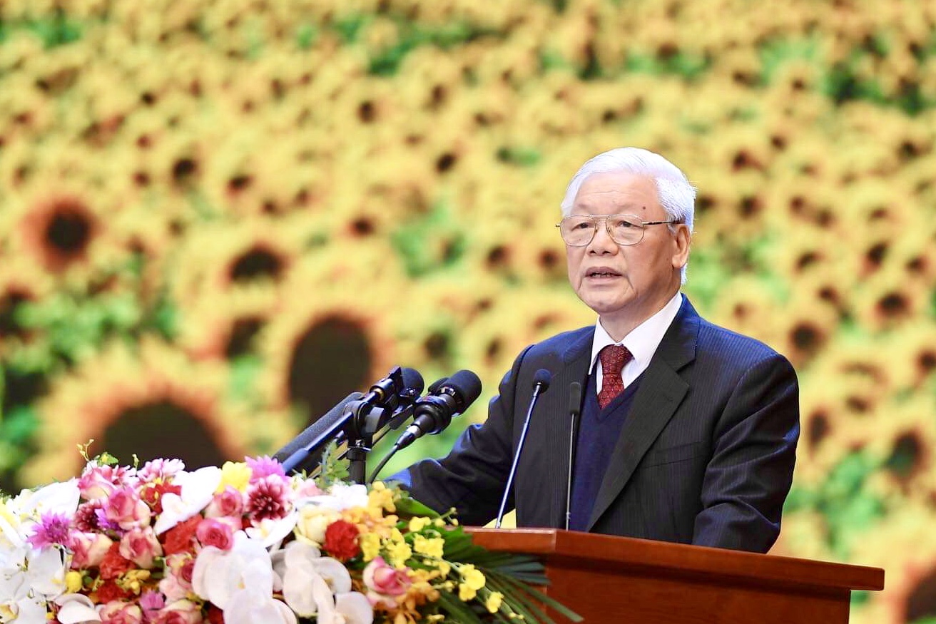 Tổng Bí thư, Chủ tịch nước Nguyễn Phú Trọng đọc diễn văn tại buổi Lễ 