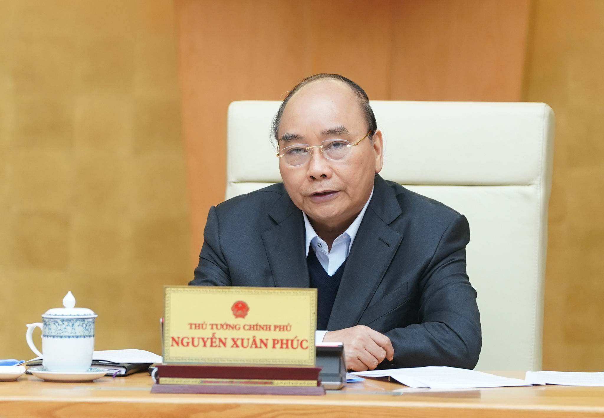 Thủ tướng phát biểu tại cuộc họp - Ảnh: VGP/Quang Hiếu