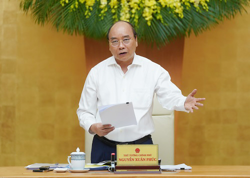 Thủ tướng Nguyễn Xuân Phúc phát biểu tại buổi làm việc