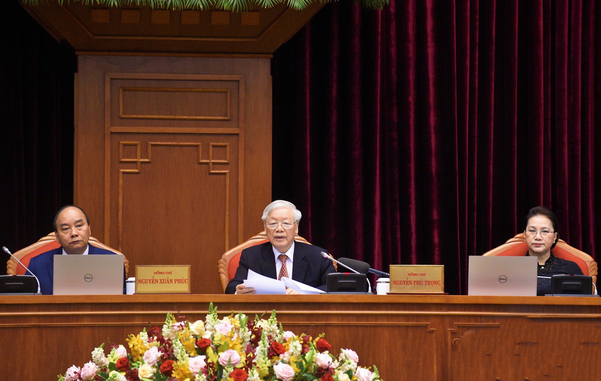Tổng Bí thư, Chủ tịch nước Nguyễn Phú Trọng chủ trì hội nghị. Ảnh VGP/Nhật Bắc