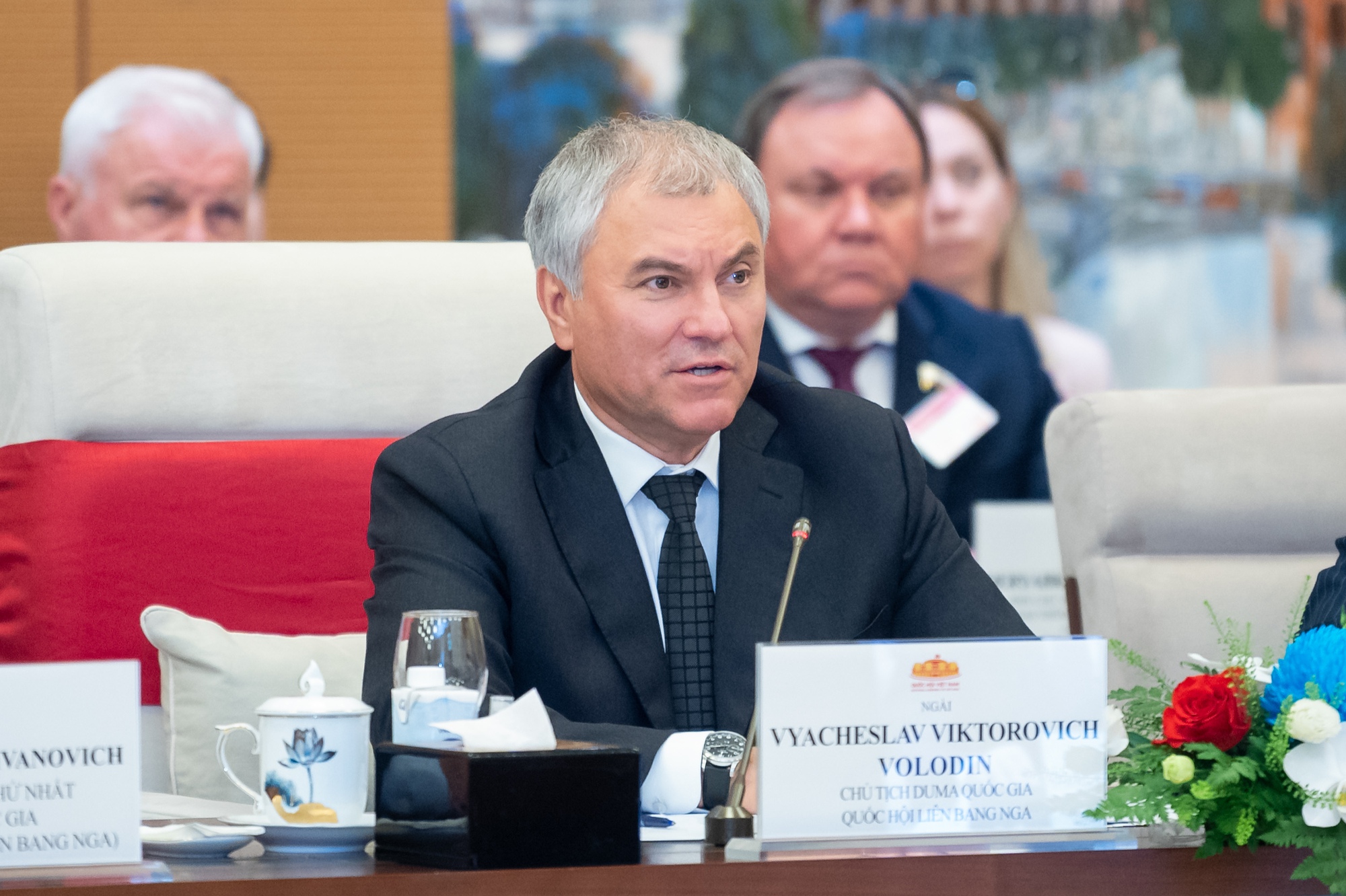 Chủ tịch Duma Quốc gia Quốc hội Liên bang Nga Vyacheslav Viktorovich Volodin: Quan hệ Việt Nam – Liên bang Nga đang phát triển tốt đẹp - Ảnh: Quochoi.vn