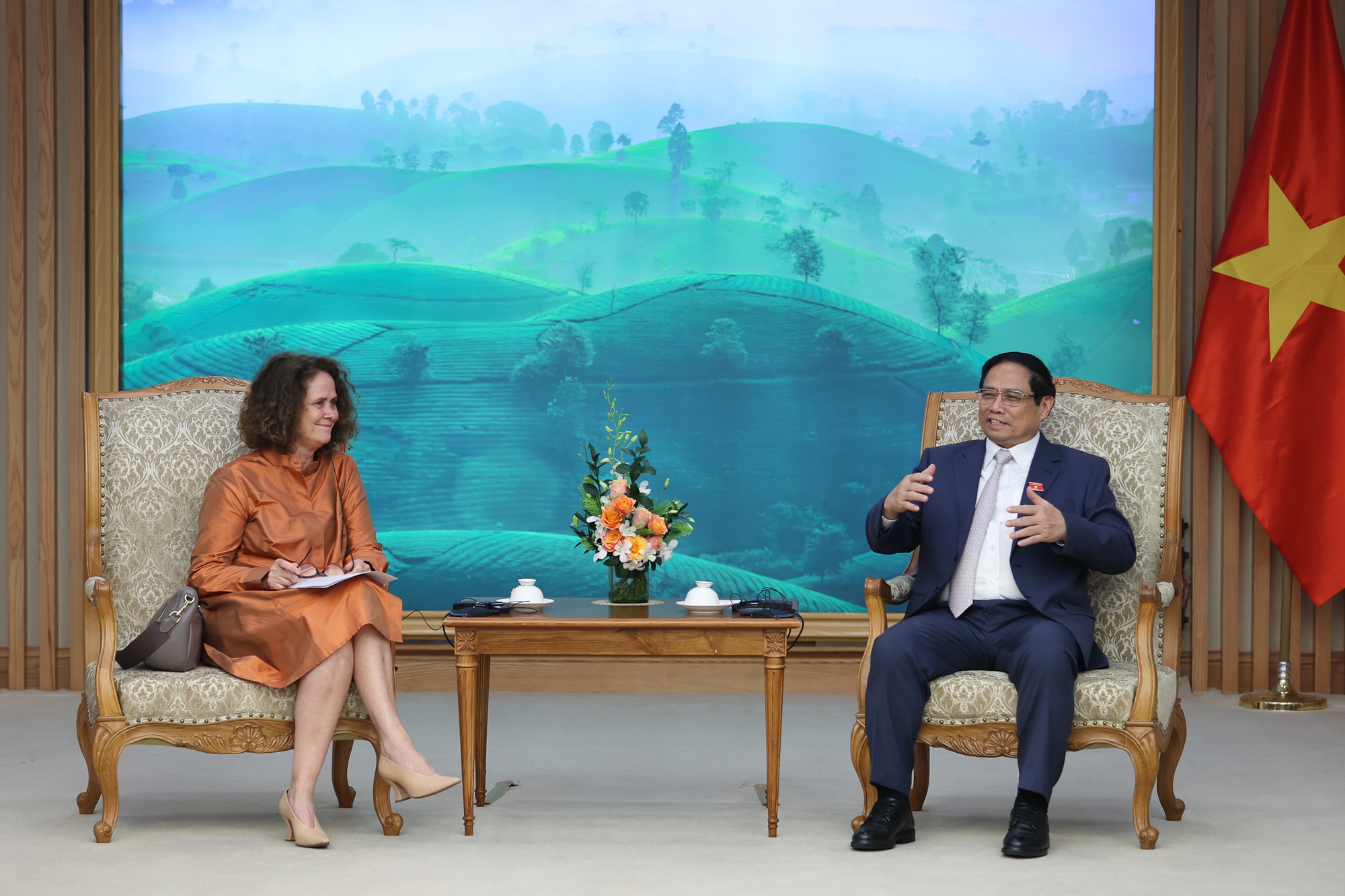 Thủ tướng đề nghị WB có nhiều phương thức, mô hình cung cấp và quản lý vốn tài trợ linh hoạt để đáp ứng các nhu cầu sử dụng vốn đa dạng của Việt Nam - Ảnh: VGP/Nhật Bắc