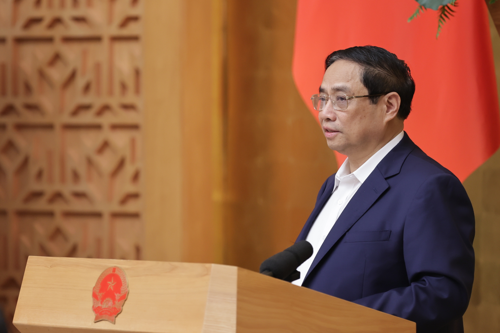 Thủ tướng Phạm Minh Chính phát biểu khai mạc phiên họp - Ảnh: VGP/Nhật Bắc