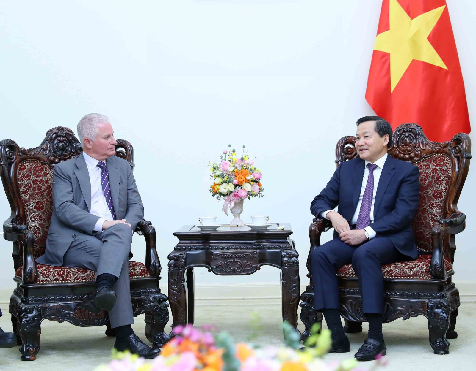 Phó Thủ tướng Lê Minh Khái: Warburg Pincus đã khẳng định vị thế là một trong những quỹ đầu tư hàng đầu tại Việt Nam với tổng số vốn hơn 2 tỷ USD. Ảnh VGP