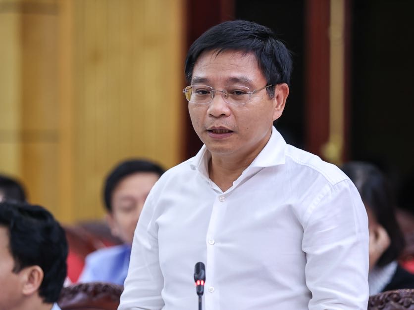 Bộ trưởng Bộ Giao thông vận tải Nguyễn Văn Thắng phát biểu tại buổi làm việc - Ảnh: VGP/Nhật Bắc