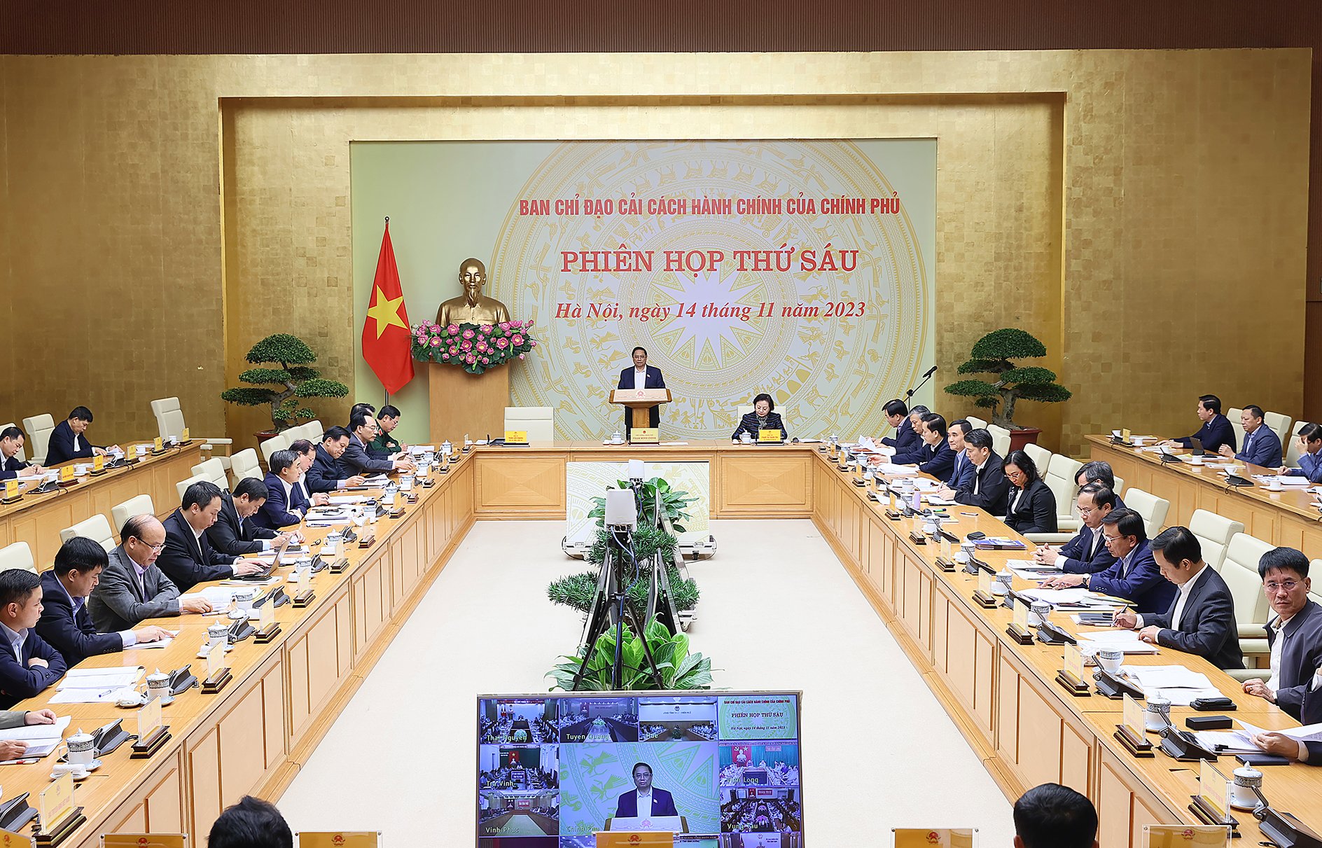 Thủ tướng Phạm Minh Chính chủ trì phiên họp Ban Chỉ đạo Cải cách hành chính của Chính phủ - Ảnh: VGP/Nhật Bắc