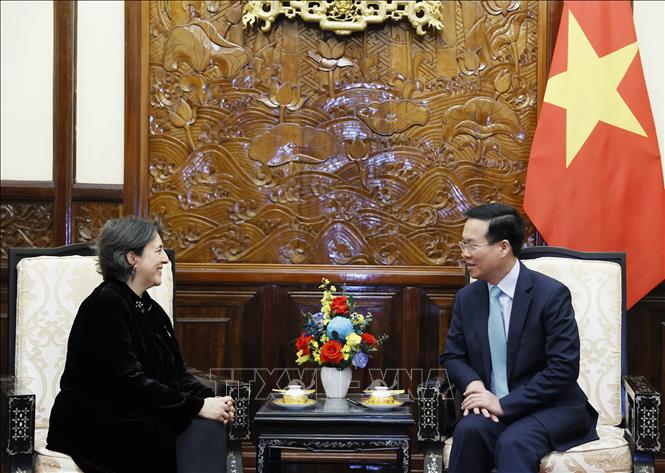 Chủ tịch nước Võ Văn Thưởng tiếp Đại sứ Tây Ban Nha tại Việt Nam Pilar Méndez Jiménez tới chào từ biệt, kết thúc nhiệm kỳ công tác
