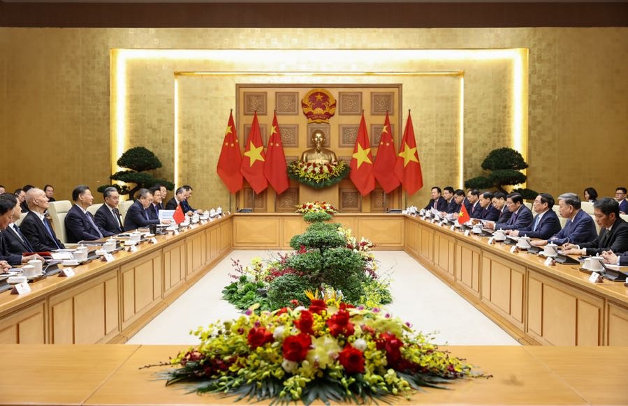 Thủ tướng Phạm Minh Chính hội kiến Tổng Bí thư, Chủ tịch nước Trung Quốc Tập Cận Bình - Ảnh: VGP/Nhật Bắc