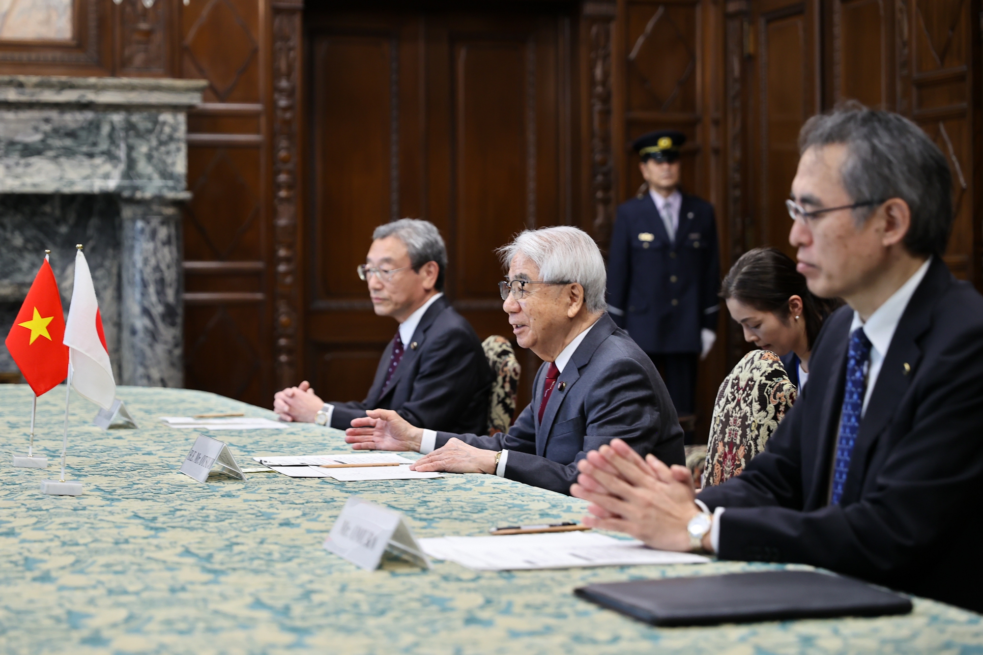 Chủ tịch Thượng viện Otsuji Hidehisa khẳng định mong muốn thúc đẩy quan hệ Đối tác chiến lược toàn diện Việt - Nhật trên tất cả các lĩnh vực - Ảnh: VGP/Nhật Bắc