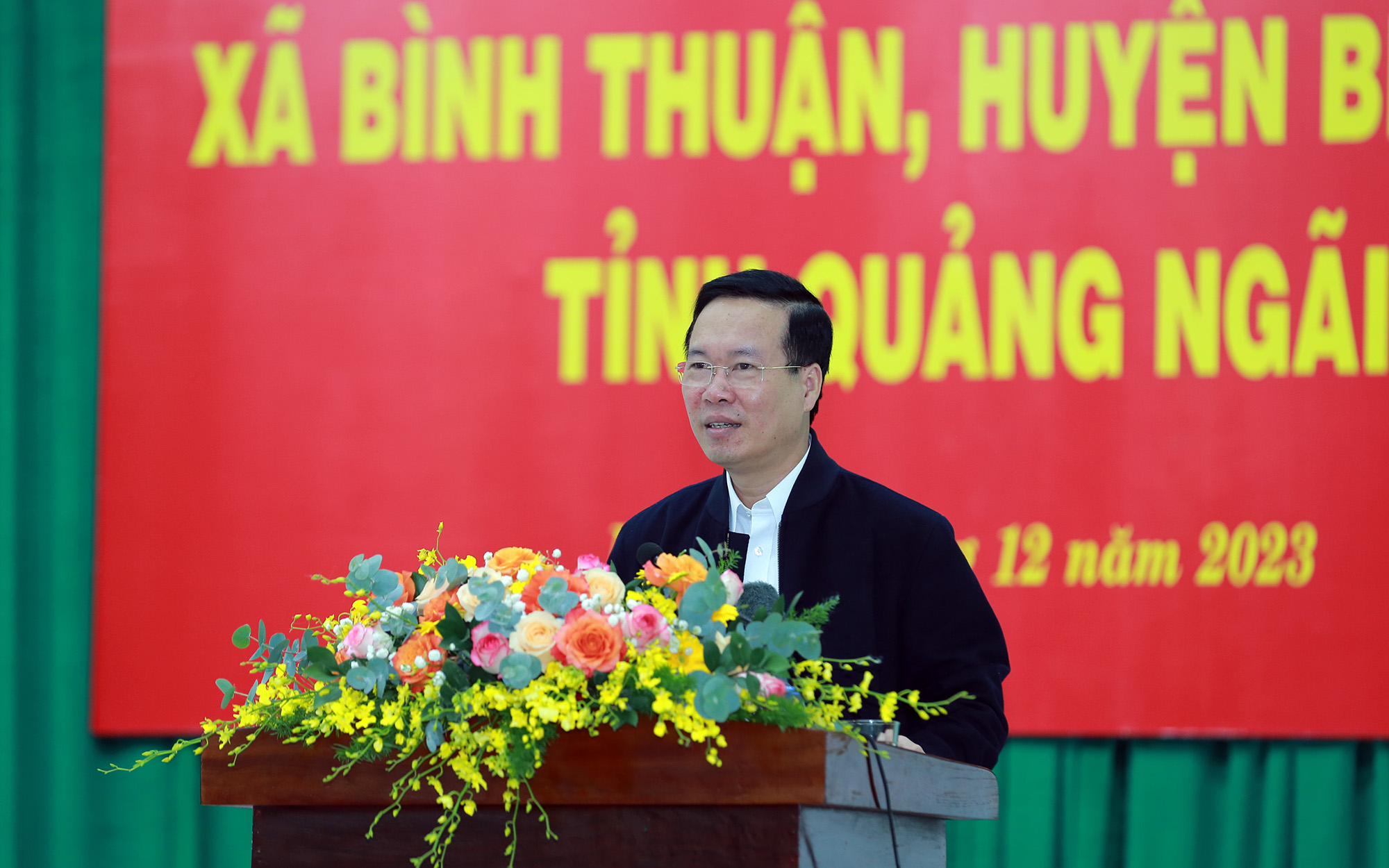Chủ tịch nước Võ Văn Thưởng: Sự phát triển của tỉnh Quảng Ngãi chỉ có ý nghĩa thực sự khi đời sống của người dân được nâng lên cả về vật chất lẫn tinh thần - Ảnh: VGP/Minh Khôi