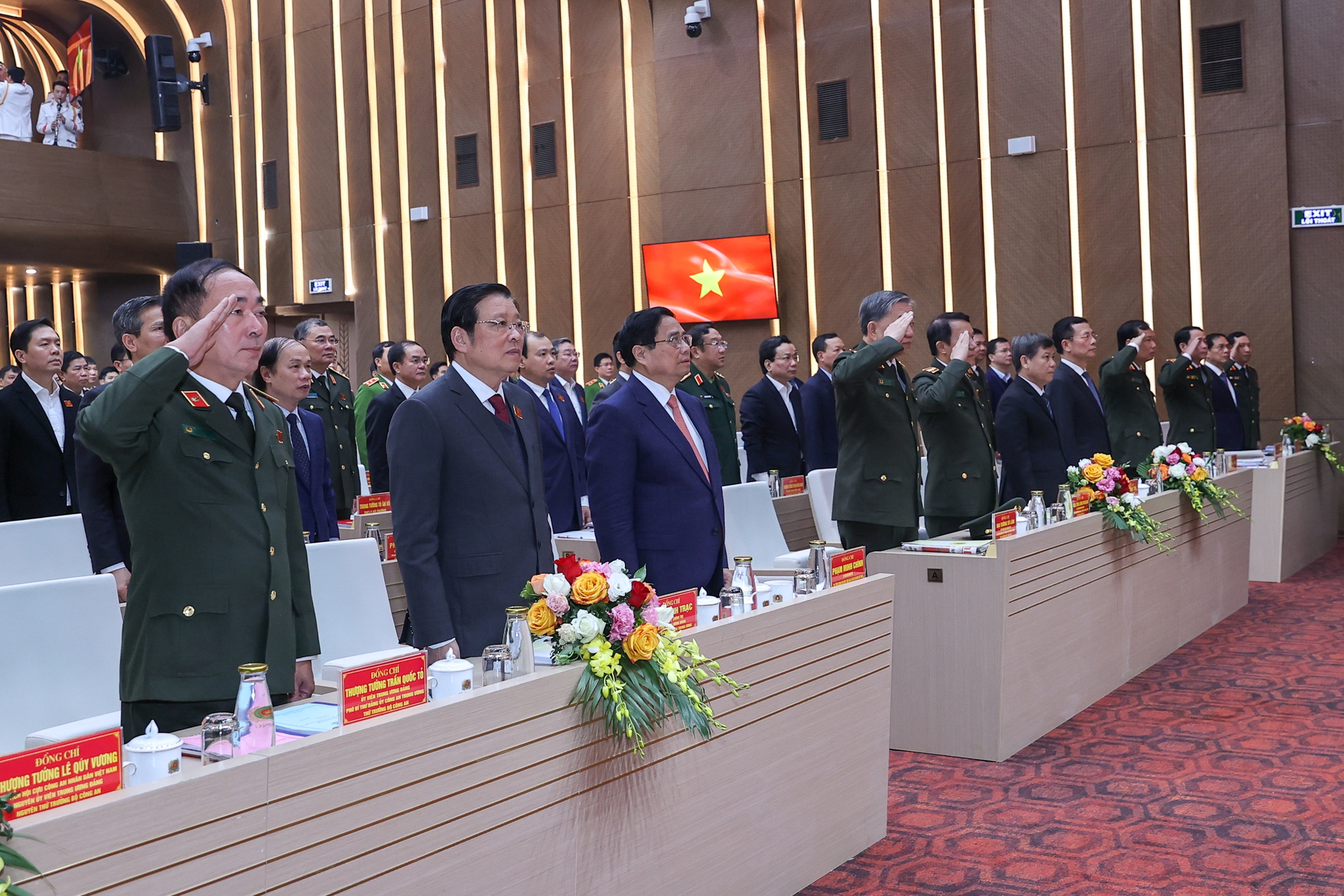 Thủ tướng Phạm Minh Chính và các đại biểu dự Hội nghị Công an toàn quốc lần thứ 79 - Ảnh: VGP/Nhật Bắc