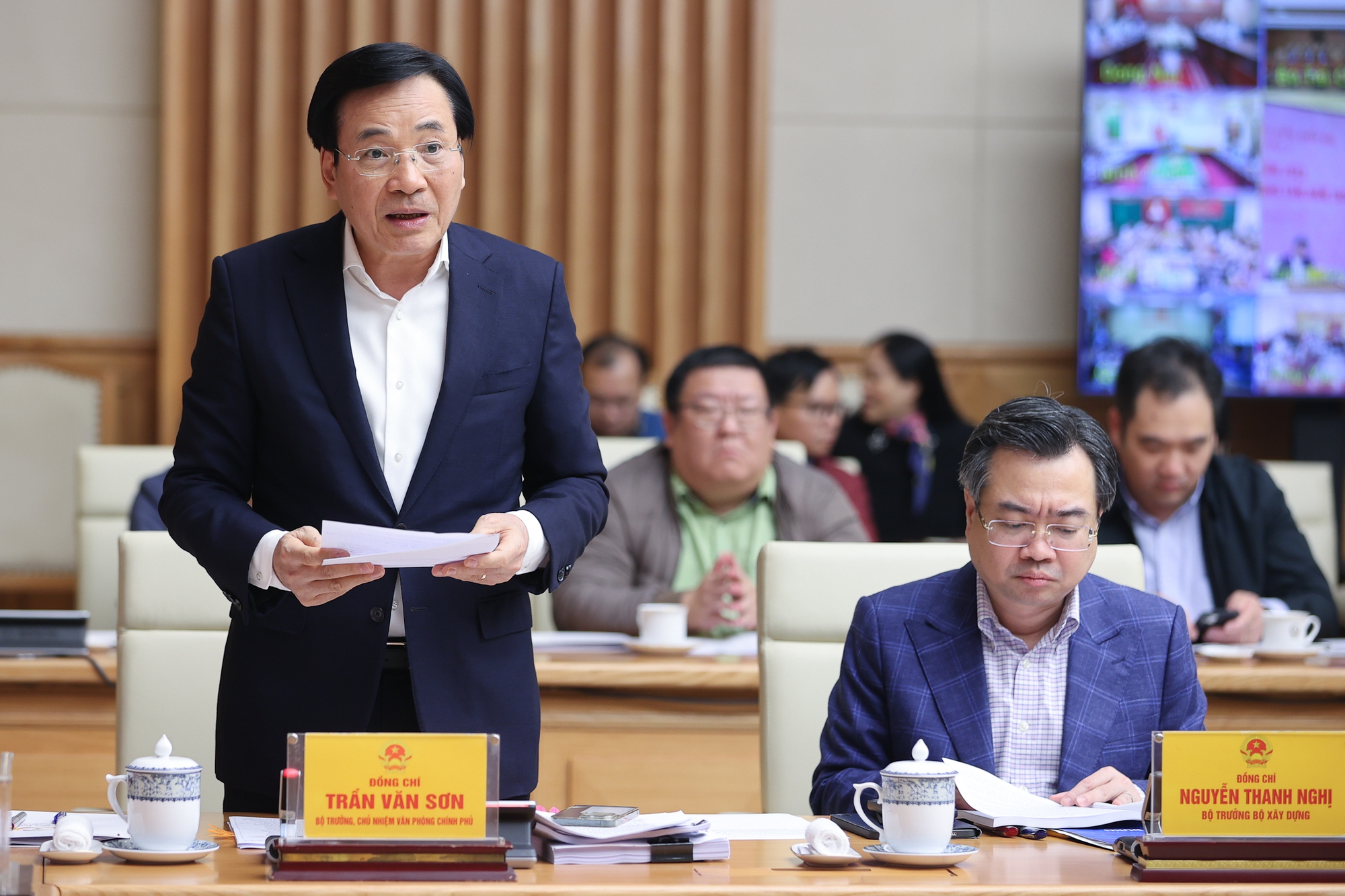 Bộ trưởng, Chủ nhiệm VPCP Trần Văn Sơn phát biểu tại hội nghị - Ảnh: VGP/Nhật Bắc