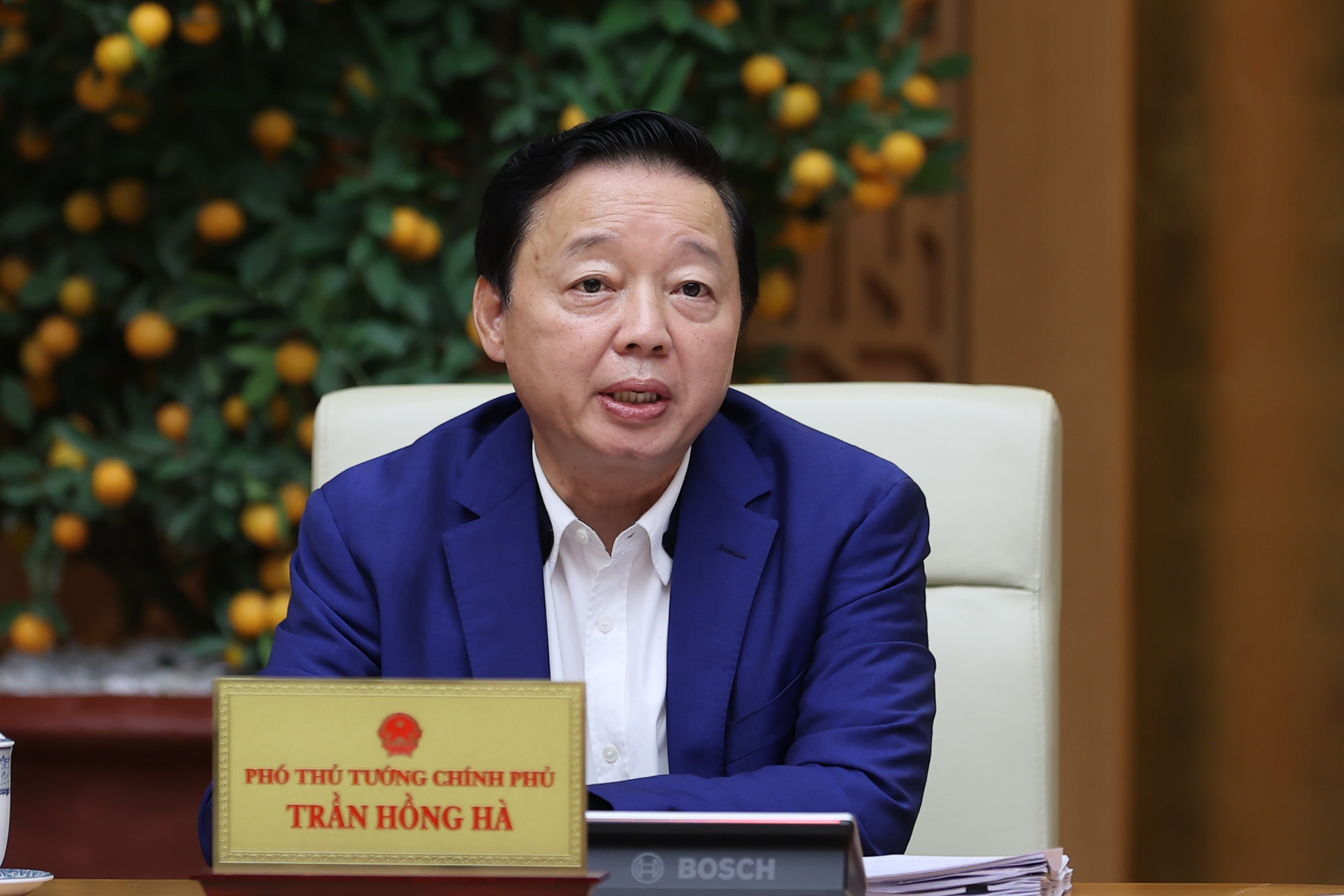 Phó Thủ tướng Trần Hồng Hà phát biểu tại phiên họp - Ảnh: VGP/Nhật Bắc
