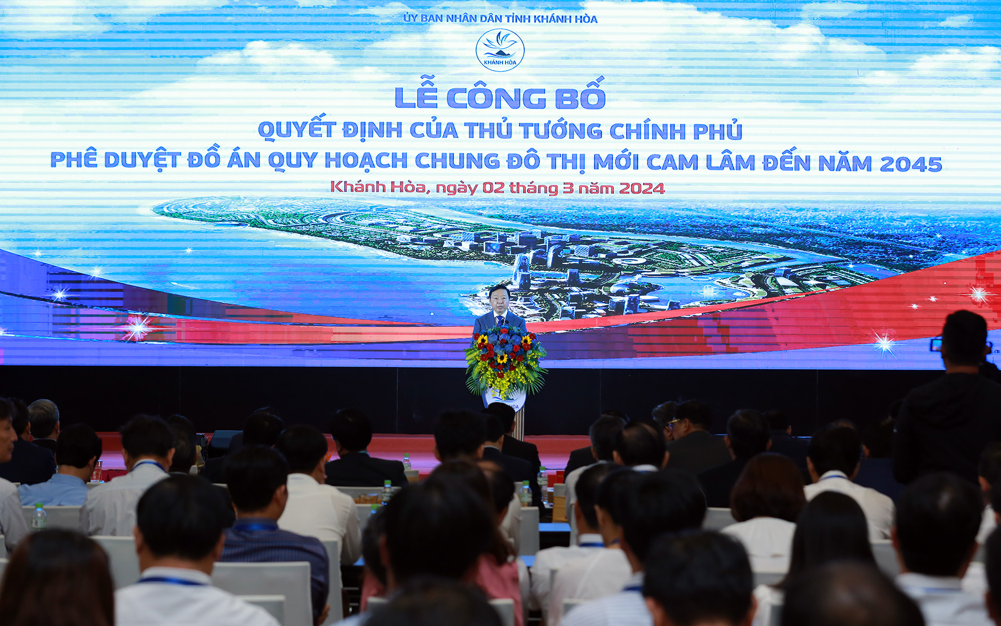 Phó Thủ tướng Trần Hồng Hà tin tưởng Quy hoạch chung đô thị mới Cam Lâm sẽ sớm hoàn thành mục tiêu, làm lên những kỳ tích mới, giá trị mới, nổi trội - Ảnh: VGP/Minh Khôi