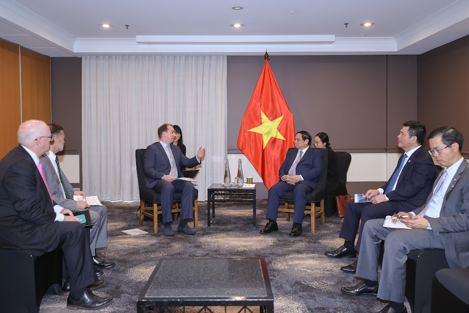 Thủ tướng đề nghị các tập đoàn kết nối, hợp tác với các đối tác phía Việt Nam - Ảnh: VGP/Nhật Bắc