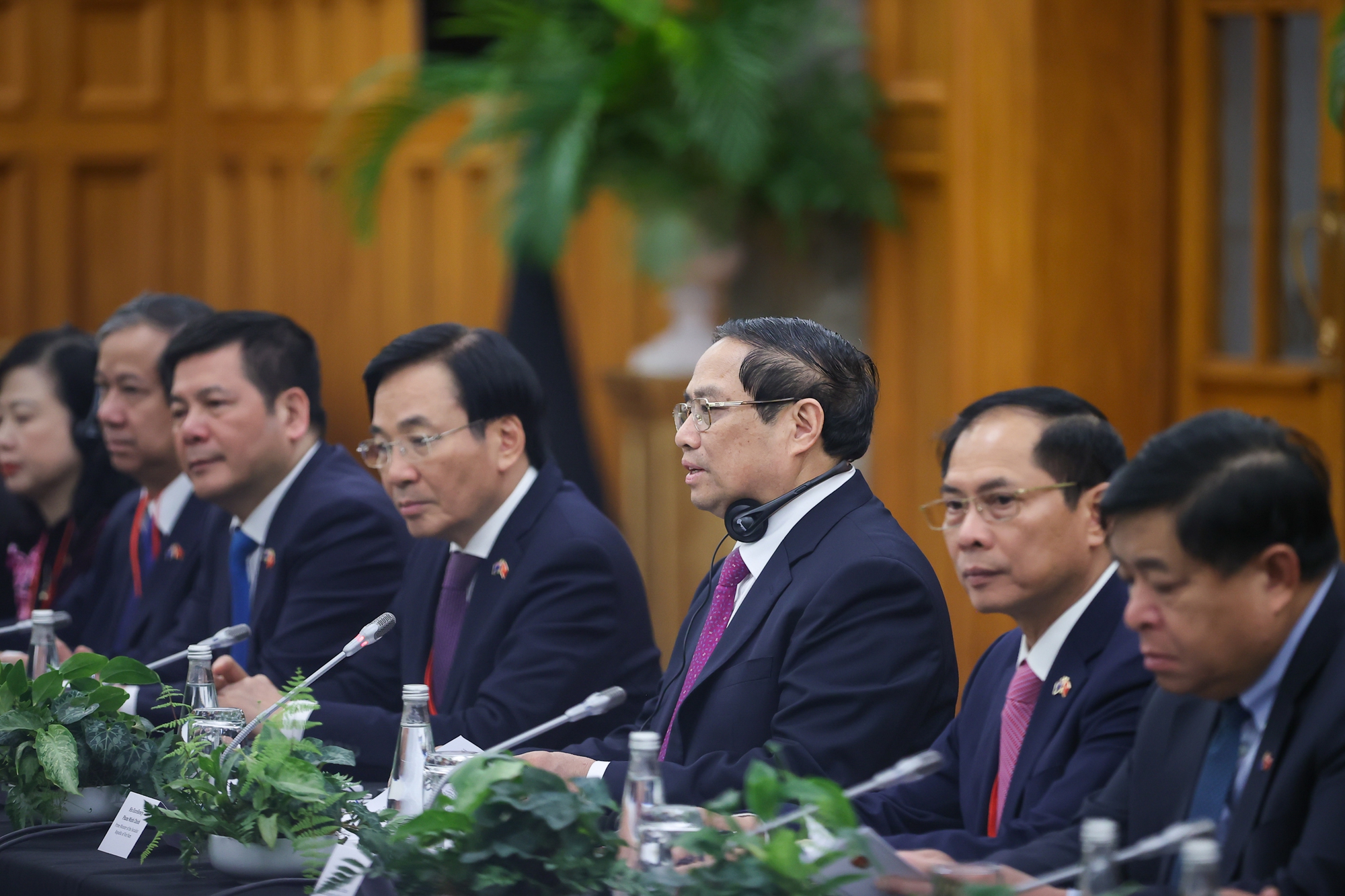 Thủ tướng Chính phủ Phạm Minh Chính phát biểu tại hội đàm - Ảnh: VGP/Nhật Bắc