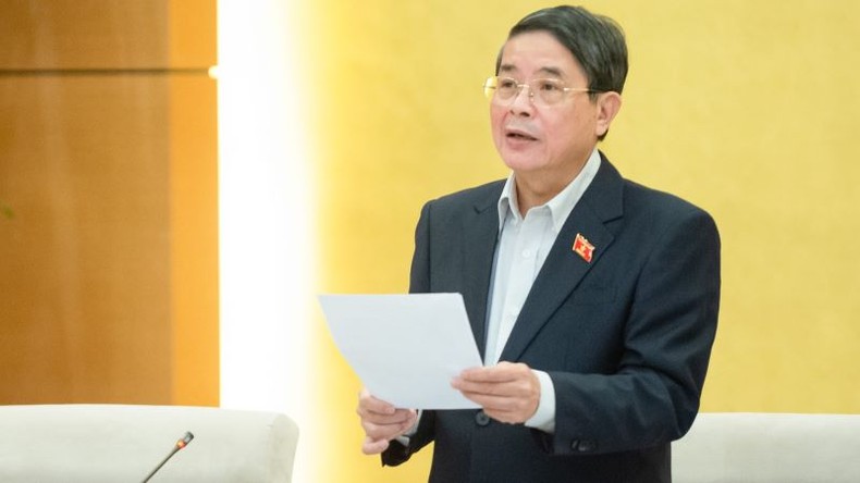 Phó Chủ tịch Quốc hội Nguyễn Đức Hải phát biểu tại buổi làm việc.