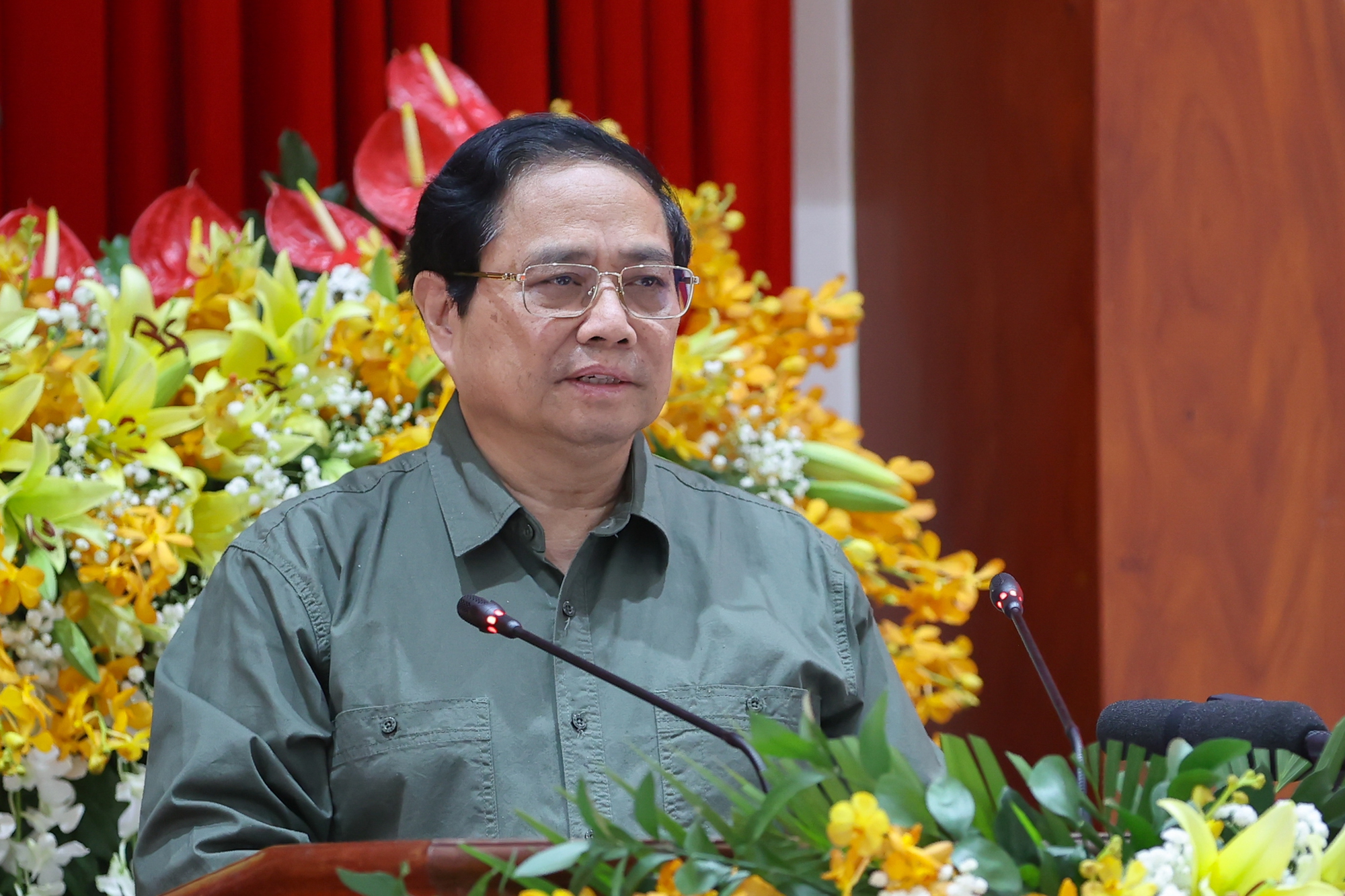 Thủ tướng Phạm Minh Chính: Nỗ lực lớn hơn, đưa Tiền Giang phát triển nhanh hơn, bền vững hơn - Ảnh: VGP/Nhật Bắc