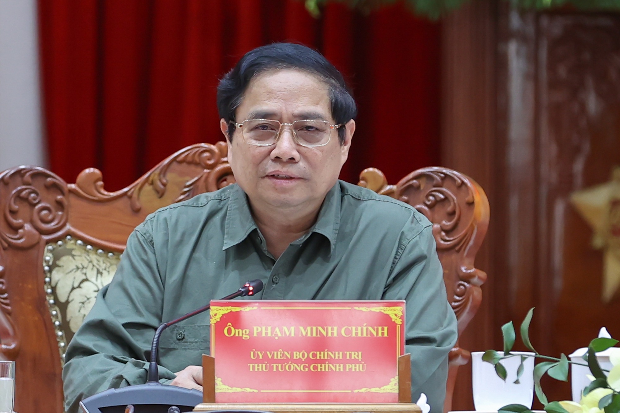Giải quyết một số kiến nghị của tỉnh Tiền Giang, Thủ tướng nhấn mạnh: ""Những vấn đề liên quan tính mạng người dân phải xử lý ngay" - Ảnh VGP/Nhật Bắc