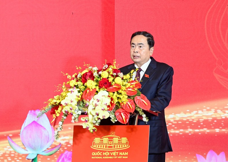 Phó Chủ tịch Thường trực Quốc hội Trần Thanh Mẫn phát biểu khai mạc hội nghị. (Ảnh: DUY LINH)