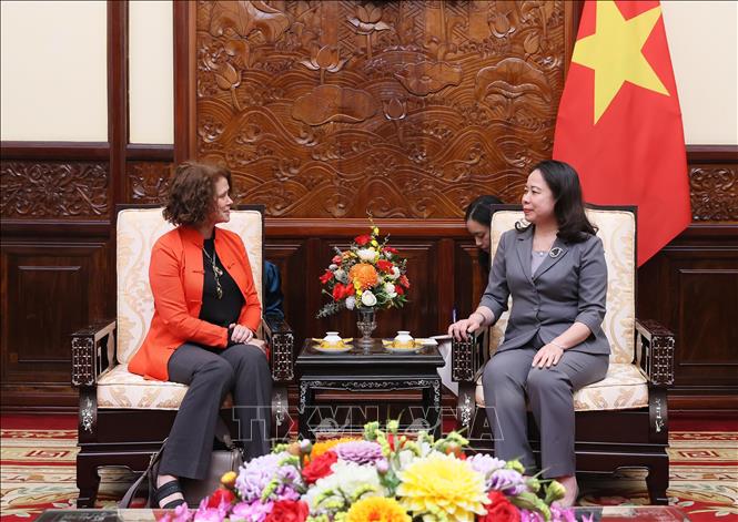 Quyền Chủ tịch nước Võ Thị Ánh Xuân tiếp Giám đốc Quốc gia Ngân hàng Thế giới tại Việt Nam Carolyn Turk