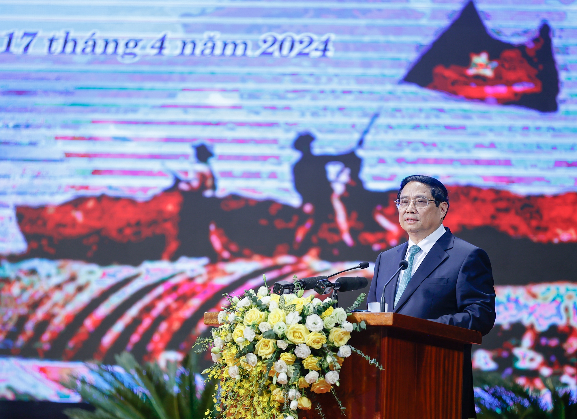 Thủ tướng Phạm Minh Chính: Không bao giờ quên những người làm nên 'cột mốc vàng' lịch sử Điện Biên Phủ - Ảnh: VGP/Nhật Bắc