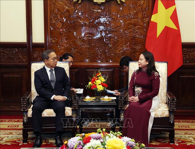 Đại sứ Yamada Takio khẳng định, dù ở cương vị nào cũng sẽ nỗ lực, ủng hộ phát triển quan hệ hợp tác hữu nghị giữa Việt Nam và Nhật Bản - Ảnh: TTXVN
