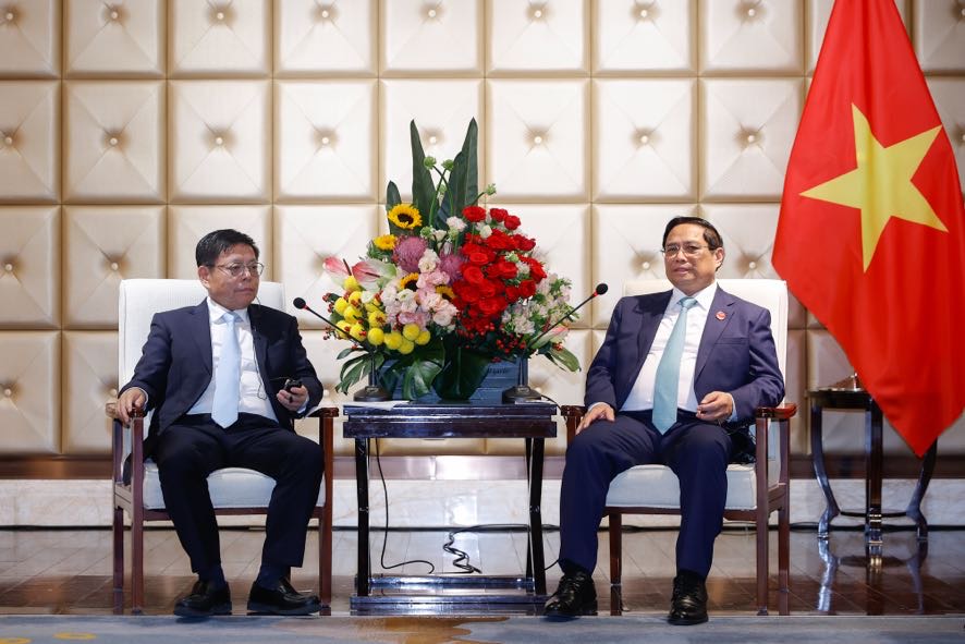 Thủ tướng Phạm Minh Chính hoan nghênh mong muốn hợp tác kinh doanh của Tập đoàn CRSC tại Việt Nam - Ảnh: VGP/Nhật Bắc