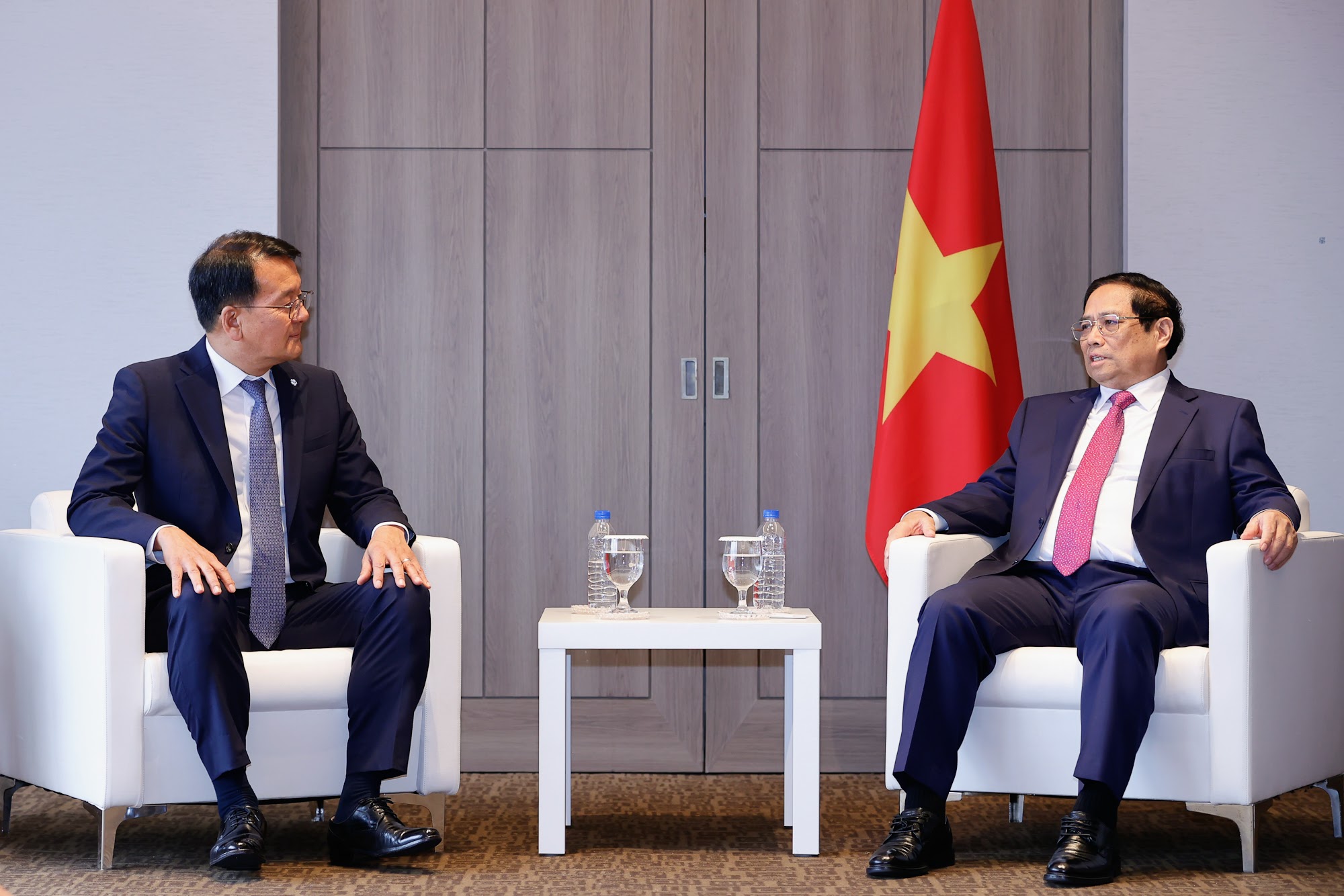Thủ tướng hoan nghênh dự định hợp tác, hỗ trợ, chuyển giao công nghệ của Tập đoàn với Tổng Công ty dược Việt Nam - Ảnh: VGP/Nhật Bắc