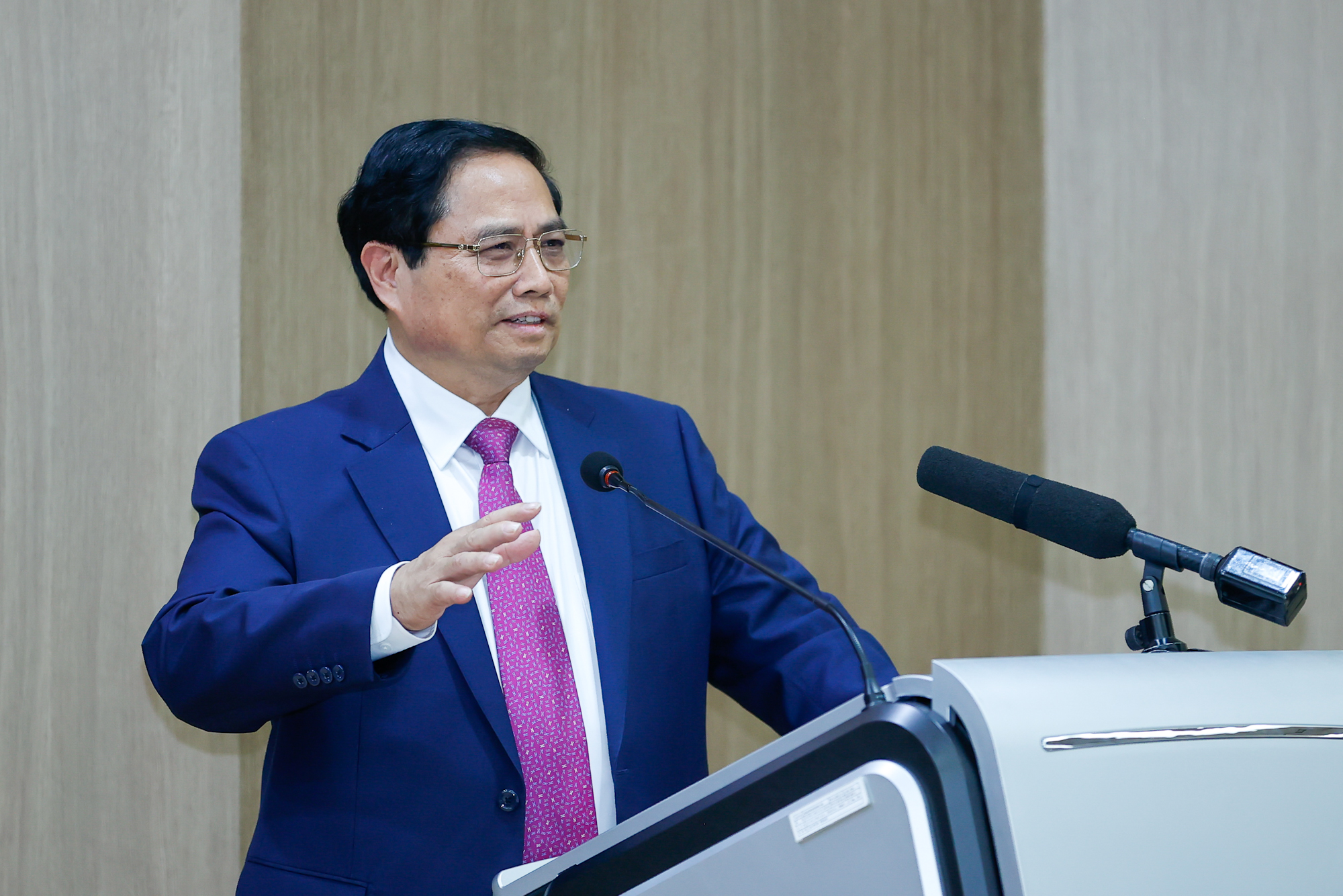 Thủ tướng chia sẻ các yếu tố nền tảng, quan điểm phát triển của Việt Nam - Ảnh: VGP/Nhật Bắc