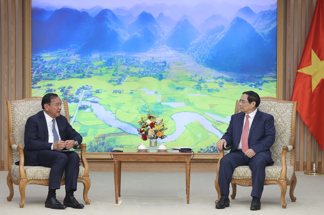 Thủ tướng Chính phủ Phạm Minh Chính tiếp Phó Thủ tướng, Bộ trưởng Bộ Ngoại giao và Hợp tác quốc tế Campuchia Prak Sokhonn - Ảnh 3.