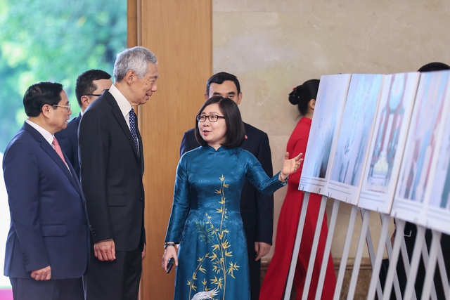 Thủ tướng Phạm Minh Chính chủ trì lễ đón Thủ tướng Singapore Lý Hiển Long - Ảnh 6.