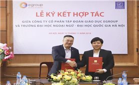 Tập đoàn Giáo dục Egroup ký kết hợp tác với Trường Đại học Ngoại ngữ: Tạo nhiều cơ hội việc làm cho sinh viên