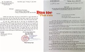 Vụ việc tại bản Xăm, xã Kỳ Phú, huyện Nho Quan (Ninh Bình): Lãnh đạo tỉnh yêu cầu giải quyết dứt điểm