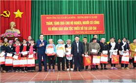 Đoàn công tác của Bộ Lao động- Thương binh và Xã hội thăm, chúc Tết tại tỉnh Lào Cai