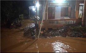 Huyện Bù Đăng (Bình Phước): Mưa lớn cuốn trôi cầu và 50 căn nhà ngập sâu trong nước