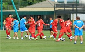 Đội tuyển Việt Nam tích cực chuẩn bị trước trận đấu với Arabia Saudi