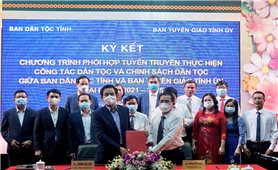 Ban Dân tộc tỉnh Lào Cai ký kết chương trình hợp tác với Ban tuyên giáo tỉnh ủy, Đài PT-TH tỉnh Lào Cai