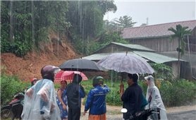 Sạt lở đất tại huyện miền núi Nam Trà My, 6 ngôi nhà hư hỏng
