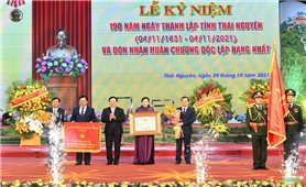 Thái Nguyên kỷ niệm 190 năm thành lập tỉnh và đón nhận Huân chương Độc lập hạng Nhất