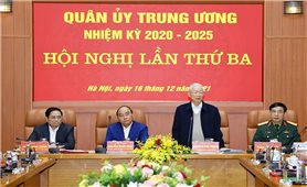 Tổng Bí thư Nguyễn Phú Trọng chủ trì Hội nghị Quân ủy Trung ương lần thứ ba