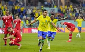 World Cup 2022: Brazil thắng Thụy Sĩ nhờ siêu phẩm của Casemiro