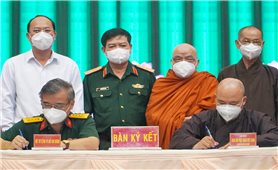 TP. Hồ Chí Minh: Bộ Tư lệnh Thành phố và Ban Trị sự Giáo hội Phật giáo Việt Nam Thành phố ký kết Chương trình phối hợp hoạt động giai đoạn 2022 - 2025
