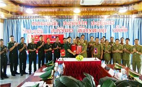 Hội đàm thường niên giữa Ty An ninh tỉnh Phông Sa Lỳ và Bộ đội Biên phòng tỉnh Điện Biên