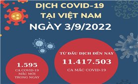 Ngày 3/9: Việt Nam có 1.595 ca mắc COVID-19 và 9.299 ca khỏi bệnh