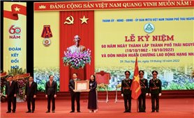 Thứ trưởng, Phó Chủ nhiệm Ủy ban Dân tộc Hoàng Thị Hạnh dự Lễ Kỷ niệm 60 năm ngày thành lập TP. Thái Nguyên