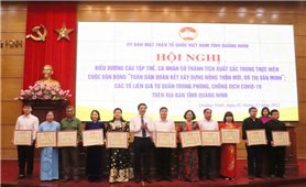 Quảng Ninh: Biểu dương cá nhân, tập thể có thành tích xuất sắc trong thực hiện cuộc vận động “Toàn dân đoàn kết xây dựng nông thôn mới, đô thị văn minh”